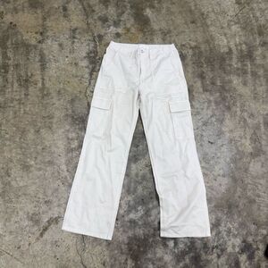 MNG by Mango beige cream cargo utility pants